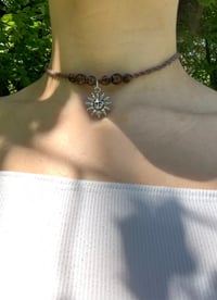 Image 1 of Sun brown beaded choker 