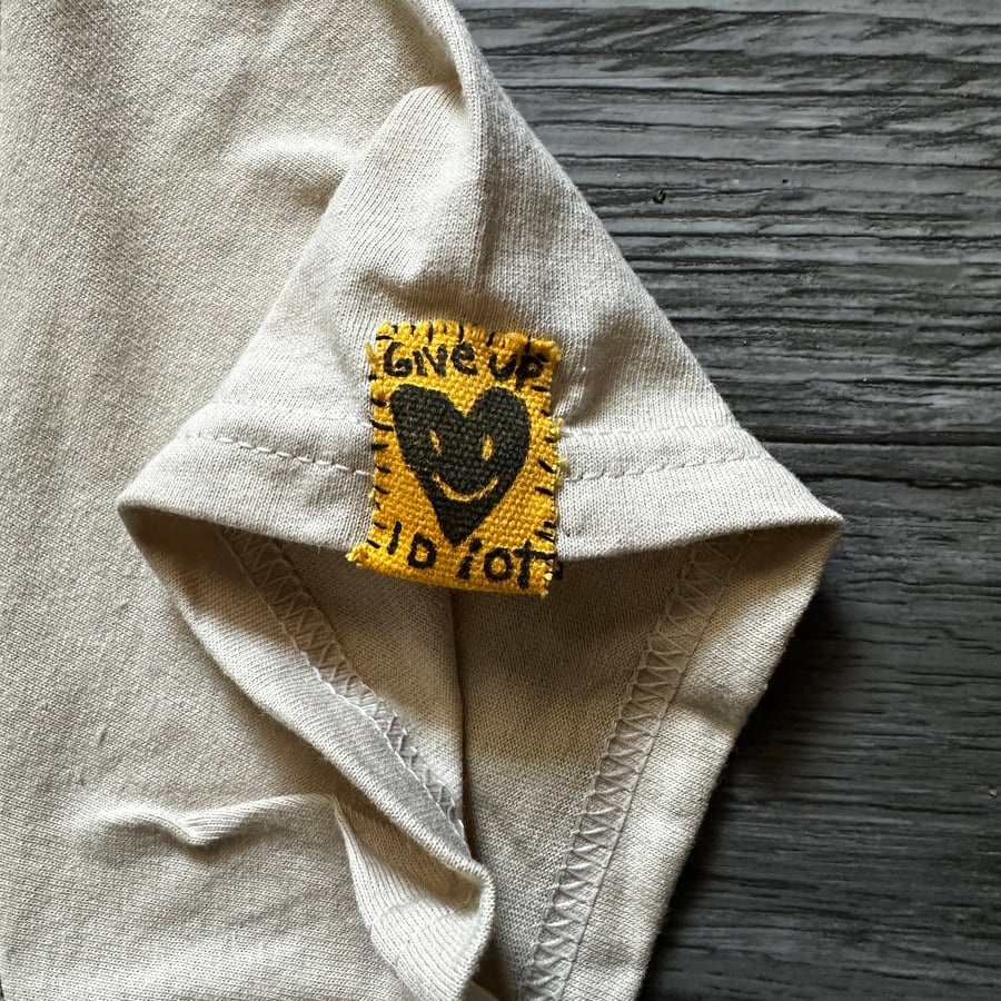 Image of "End Urself My Man" - SMALL Hand-Drawn T-Shirt w/ Label