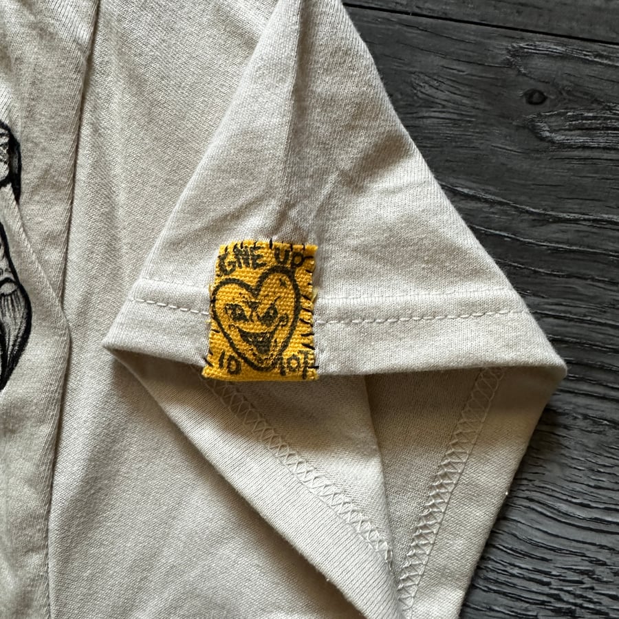 Image of "Luv H8 Extermin8" - MEDIUM Hand-Drawn T-Shirt w/ Label