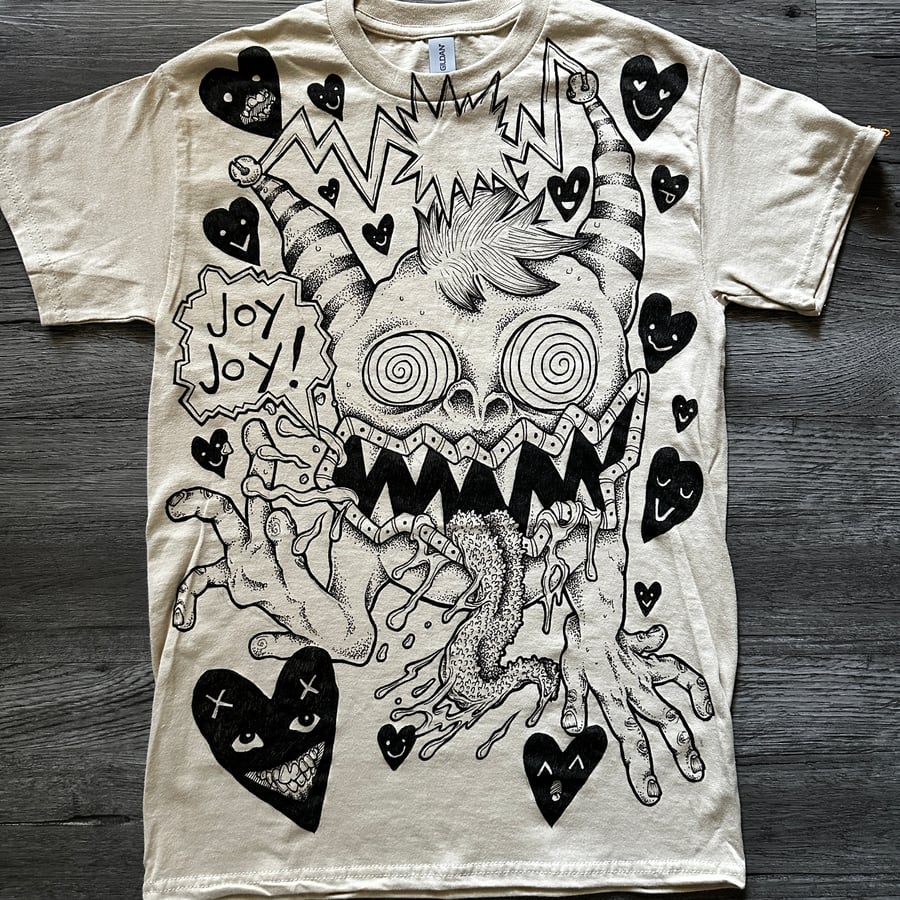 Image of "Joy Joy!" - SMALL Hand-Drawn T-Shirt w/ Label