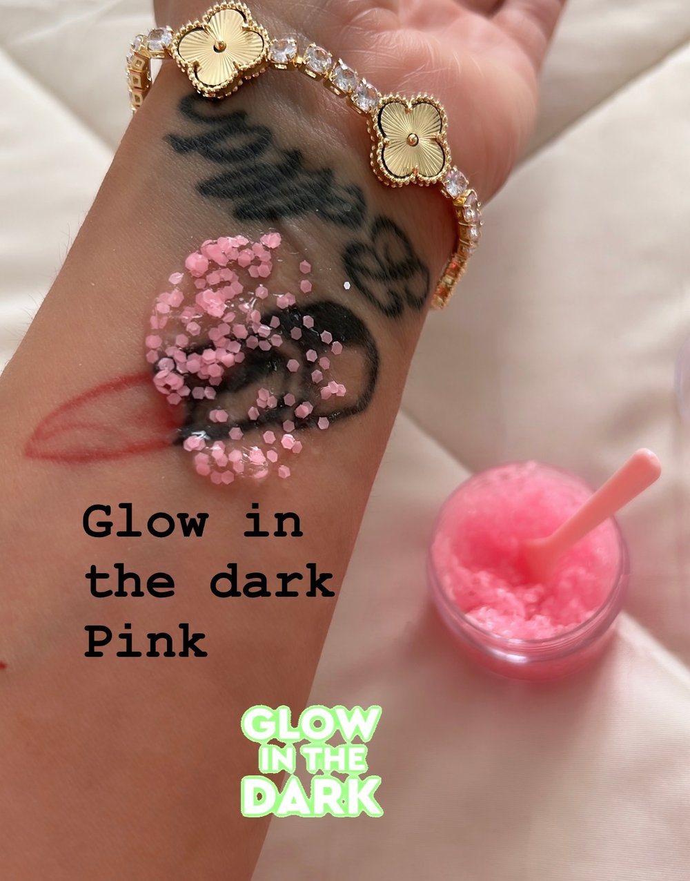 Glow in the dark pink 