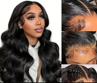 Image 2 of 24” HD Lace Front Wigs Human Hair .