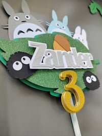 Image 2 of Personalized Forest Spirit Totoro Cake Topper Table Centerpiece. Totoro Party Decor