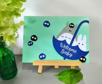 Image 1 of Forest Spirit Tororo Baby Shower Guest Book. Advice for Parents. Welcome Baby Book