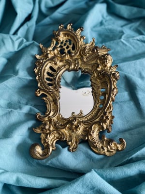 Image of Miroir rocaille/style Louis XV en bronze