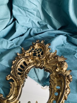 Image of Miroir rocaille/style Louis XV en bronze