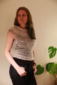 Image 1 of Bluse brun/hvid