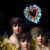 Image of Vintage glass diamente heart pin brooch