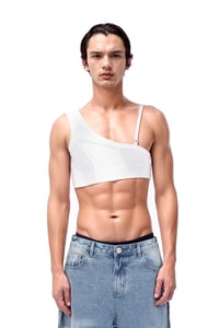 Image 1 of SLIP one-shoulder crop top