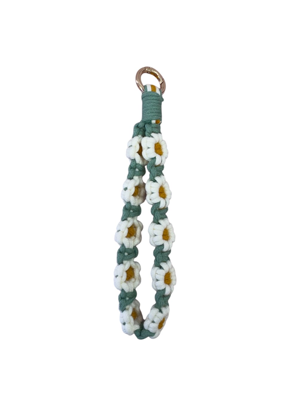 Image of Macrame flower keyrings 