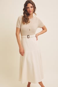 Image 3 of Super Soft Midi Dress With Belt