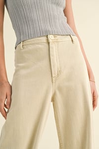 Image 5 of Straight Wide Leg Denim Pants