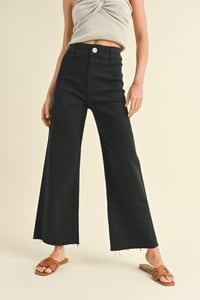 Image 4 of Straight Wide Leg Denim Pants