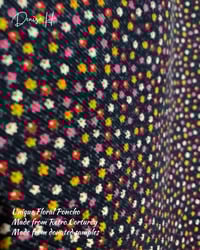 Image 3 of Floral Retro Corduroy Poncho