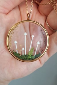 Image 3 of Large Mushroom Locket Necklace
