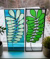 Image 1 of Stained Glass Leaf Panel