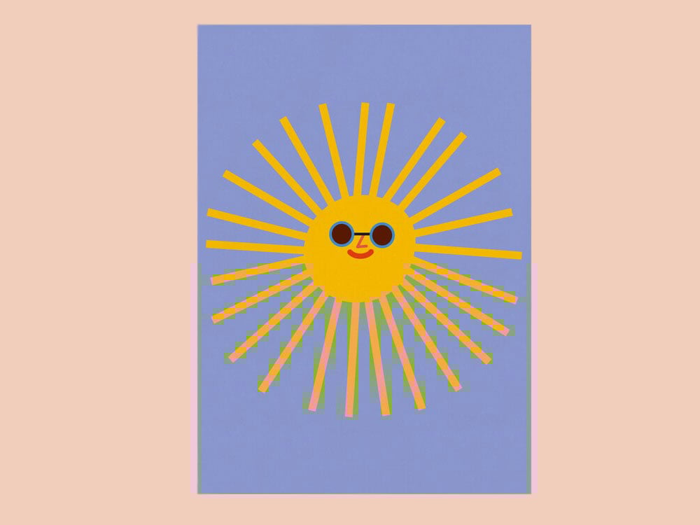 Image of POSTKARTE Smiling Sun
