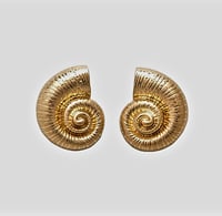 Image 4 of Nautilus Snail Stud Earrings