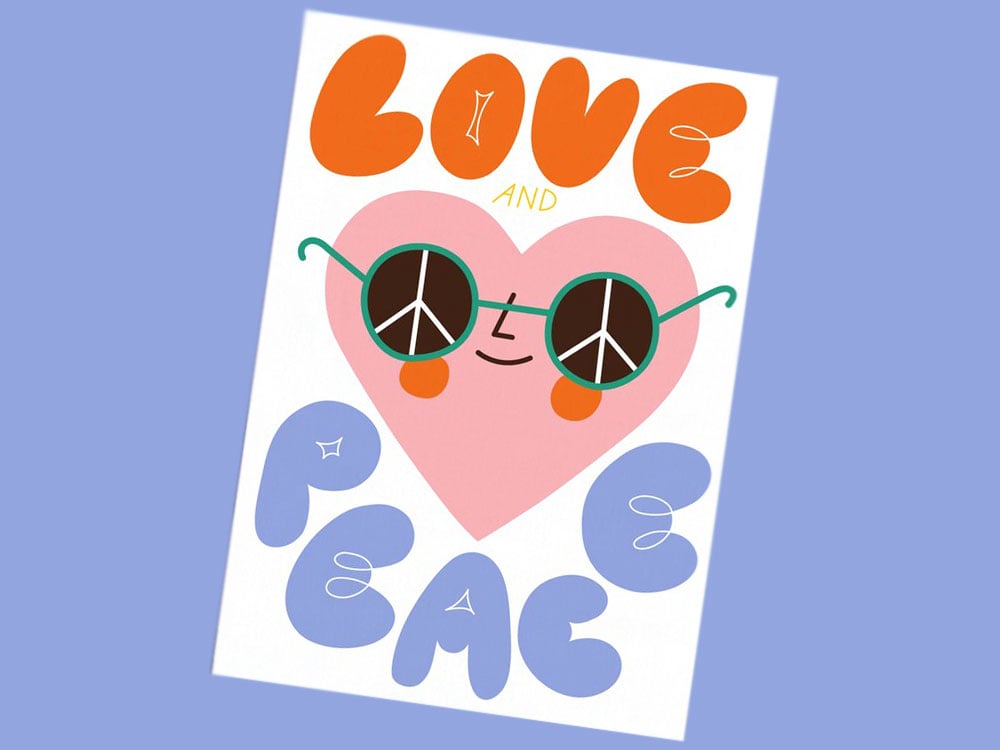 Image of POSTKARTE Love and Peace