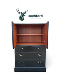 Image 3 of Vintage G Plan 1970's Cherry Wood "Cocktail Bar"/ Linen Cupboard