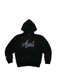 Image 1 of BLACK HOODIE VSTY BLEU/JAUNE