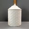 Image of Set of Three Daisy Flower and Basket Woven Bisque Cannisters Ready to Paint
