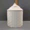 Image of Set of Three Daisy Flower and Basket Woven Bisque Cannisters Ready to Paint