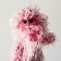 Image 1 of The GREMLIN YETI Critter Monster Puppet in Two-Toned Pink