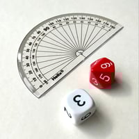 Image 1 of *New* Dice and protractor set