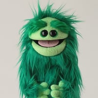 Image 1 of The CLASSIC Critter Monster Puppet in Emerald Green