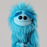 Image 2 of The CLASSIC Critter Monster Puppet in Bright Blue