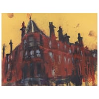 Image 1 of Tenements On The Corner Of Hyndland Road and Crown Road North - Charcoal and Soft Pastels on Card