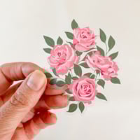 Image 1 of Clear Roses Bouquet Floral Sticker