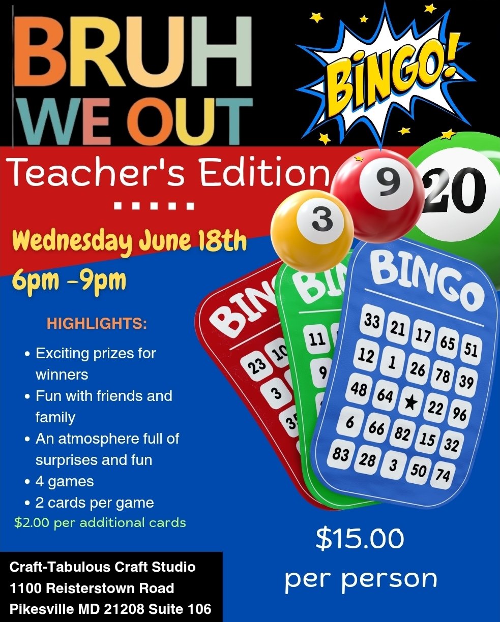 Image of TEACHERS BINGO NITE!