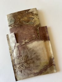 Image 1 of An A7  handmade eco printed notebook and protective cover neutral earthy browns