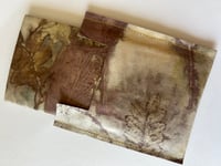 Image 4 of An A7  handmade eco printed notebook and protective cover neutral earthy browns
