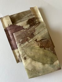 Image 1 of An A7 handmade eco printed notebook and protective cover neutral earthy browns