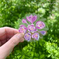 Image 2 of Clear Crocus Flower Bouquet Sticker