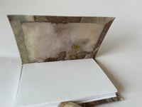 Image 2 of An A7 handmade eco printed notebook and protective cover neutral earthy browns