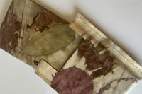 Image 4 of An A7 handmade eco printed notebook and protective cover neutral earthy browns