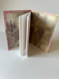 Image 3 of An A7 handmade eco printed notebook and protective cover pink and yellow