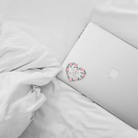 Image 3 of It Is Well With My Soul Clear Floral Heart Sticker