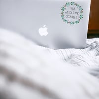 Image 3 of I Am Whole And Complete Clear Floral Sticker