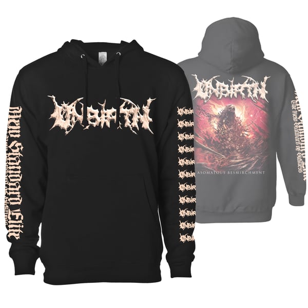 Image of UNBIRTH "ASOMATOUS BESMIRCHMENT" HOODIE