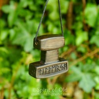 Image 2 of Bog Oak Thor's Hammer Pendant (PE1915)