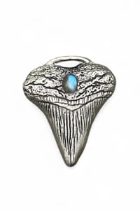 Image 1 of Silver Shark Tooth Pendant - Labradorite