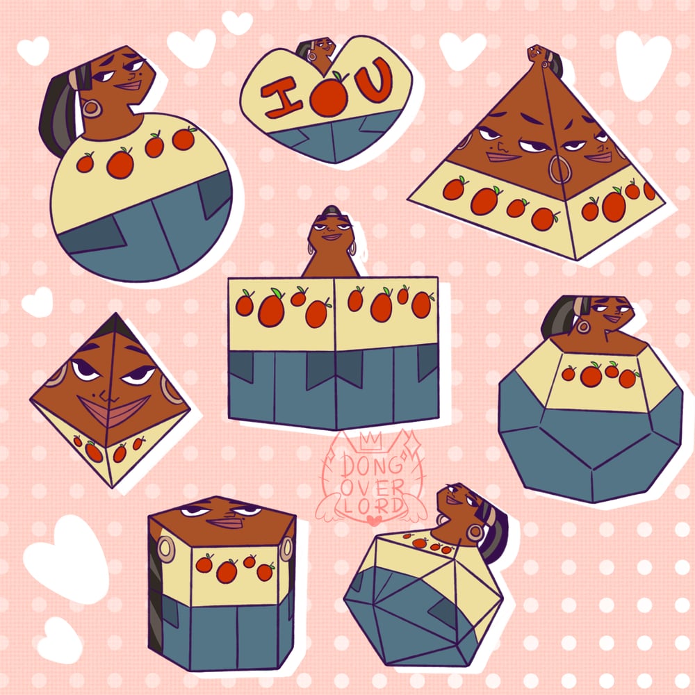 Image of Leshawna OC Shape Stickers