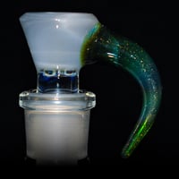 Image 1 of LIGHT BLUE SATIN? / MYSTERY AVENTURINE 18MM SLIDE