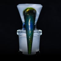 Image 3 of LIGHT BLUE SATIN? / MYSTERY AVENTURINE 18MM SLIDE