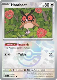 Hoothoot (Poke Ball Pattern) - SV: Prismatic Evolutions Near Mint